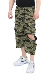 Ben Creek Cargobermudas QM7 3/4 Zip-Off Capri Bermuda Dunkelgrün