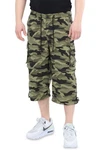 Ben Creek Cargobermudas QM7 3/4 Zip-Off Capri Bermuda Dunkelgrün
