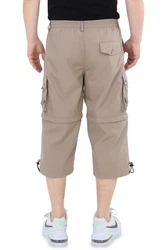 Ben Creek Cargobermudas QM7 3/4 Zip-Off Capri Bermuda Khaki/Beige