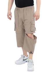 Ben Creek Cargobermudas QM7 3/4 Zip-Off Capri Bermuda Khaki/Beige