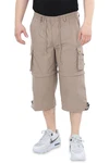 Ben Creek Cargobermudas QM7 3/4 Zip-Off Capri Bermuda Khaki/Beige