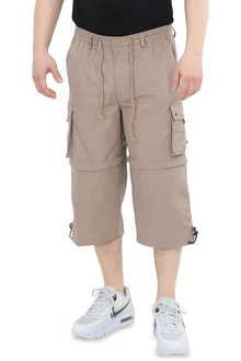 Ben Creek Cargobermudas QM7 3/4 Zip-Off Capri Bermuda Khaki/Beige