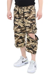 Ben Creek Cargobermudas QM7 3/4 Zip-Off Capri Bermuda Dunkelgrün/Khaki/Grau/Beige
