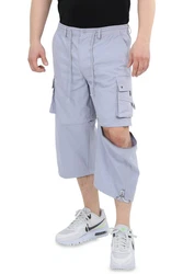 Ben Creek Cargobermudas QM7 3/4 Zip-Off Capri Bermuda Blau/Hellblau/Grau/Dunkelblau