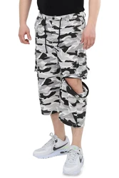 Ben Creek Cargobermudas QM7 3/4 Zip-Off Capri Bermuda Dunkelblau/Dunkelgrün/Grau/Weiß