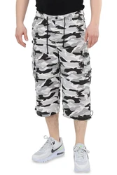 Ben Creek Cargobermudas QM7 3/4 Zip-Off Capri Bermuda Dunkelblau/Dunkelgrün/Grau/Weiß