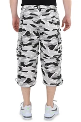 Ben Creek Cargobermudas QM7 3/4 Zip-Off Capri Bermuda Dunkelblau/Dunkelgrün/Grau/Weiß