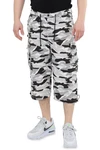Ben Creek Cargobermudas QM7 3/4 Zip-Off Capri Bermuda Dunkelblau/Dunkelgrün/Grau/Weiß