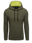 OMBRE Kapuzensweatshirt mit Reißverschlusstasche Dunkelgrün/Khaki