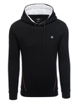 OMBRE Kapuzensweatshirt mit Reißverschlusstasche Schwarz/Grau/Dunkelgrau/Hellblau