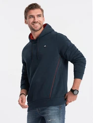 OMBRE Kapuzensweatshirt mit Reißverschlusstasche navy blue
