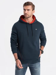 OMBRE Kapuzensweatshirt mit Reißverschlusstasche navy blue