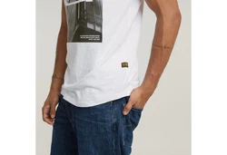 G-STAR T-Shirt HQ oldskool logo lash r t Schwarz/Weiß