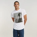 G-STAR T-Shirt HQ oldskool logo lash r t Schwarz/Weiß