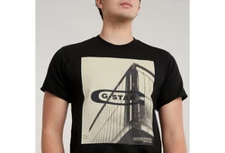 G-STAR T-Shirt HQ oldskool logo lash r t Schwarz/Creme