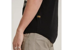 G-STAR T-Shirt HQ oldskool logo lash r t Schwarz/Creme