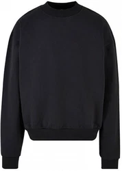 Build Your Brand Sweatshirt Ultra Heavy Crewneck Herrenpulli Schwarz/Dunkelblau/Dunkelgrau