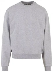 Build Your Brand Sweatshirt Ultra Heavy Crewneck Herrenpulli Grau/Hellgrau