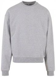 Build Your Brand Sweatshirt Ultra Heavy Crewneck Herrenpulli Grau/Hellgrau