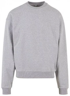 Build Your Brand Sweatshirt Ultra Heavy Crewneck Herrenpulli Grau/Hellgrau