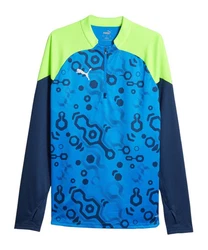 PUMA Sweater individualCUP HalfZip Sweatshirt Blau/Grün/Türkis/Hellblau