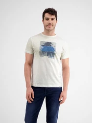 LERROS Rundhals T-Shirt mit Fotoprint Weiß