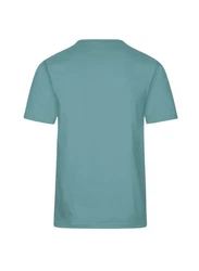 Trigema T-Shirt mit Knopfleiste DELUXE Grün/Hellblau/Türkis