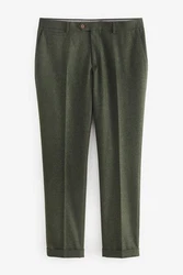 Next Slim Fit Donegal Anzughose mit Besatz 