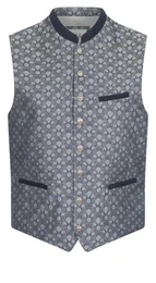 Nbler Trachtenweste Trachtengilet rmellos Arthur in Blau von Nbler