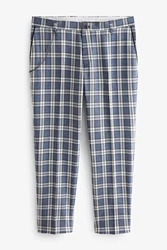 Next Stoffhose Elegante Slim Fit (1-tlg) Blau/Grau/Dunkelblau