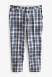 Next Stoffhose Elegante Slim Fit (1-tlg) Blau/Grau/Dunkelblau