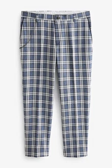 Next Stoffhose Elegante Slim Fit (1-tlg) Blau/Grau/Dunkelblau