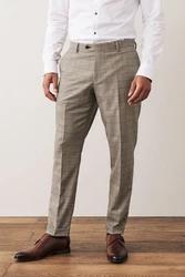 Next Anzughose Karierter Anzug Beige/Braun/Khaki/Grau