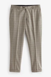 Next Anzughose Karierter Anzug Beige/Braun/Khaki/Grau