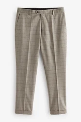 Next Anzughose Karierter Anzug Beige/Braun/Khaki/Grau