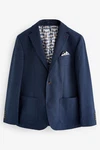 Next Sakko Eleganter Slim-Fit-Sakko Dunkelblau/Hellblau/Blau