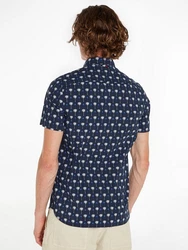 Tommy Hilfiger Kurzarmhemd MINI PALM PRINT SF SHIRT desert sky/multi