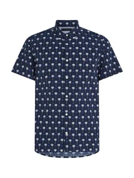 Tommy Hilfiger Kurzarmhemd MINI PALM PRINT SF SHIRT desert sky/multi