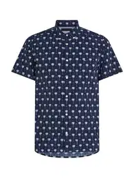 Kurzarmhemd MINI PALM PRINT SF SHIRT mit zweifarbigen Print