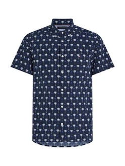 Tommy Hilfiger Kurzarmhemd MINI PALM PRINT SF SHIRT
