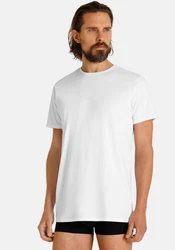 Camano T-Shirt Comfort Rundhalsausschnitt (2er Pack) Weiß/Grau