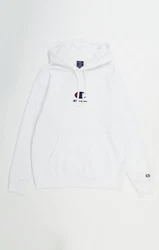 Champion Sweatshirt Hooded Sweatshirt mit neuem Champion-Logo White