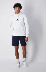 Champion Sweatshirt Hooded Sweatshirt mit neuem Champion-Logo White