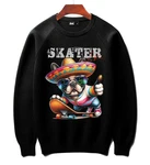 RMK Rundhalspullover Herren Langarmshirt Sweatshirt Pulli Schwarz/Braun/Dunkelgrau/Lila/Mischfarben