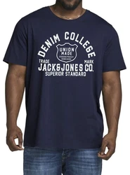 Jack & Jones Plus Print-Shirt Spar-Set 3er-Pack Big Size Shirt Dunkelblau