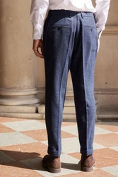 Next Nova Fides Anzughose Slim Dunkelblau/Blau/Hellblau