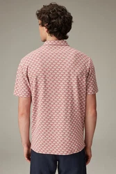 Next Poloshirt Strukturiertes mit Print Rot/Rosa