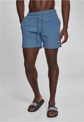 URBAN CLASSICS Badeshorts Block Swim Shorts Dunkelblau/Blau/Schwarz