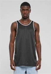 URBAN CLASSICS T-Shirt Mesh Tanktop Schwarz/Grau/Dunkelgrau