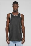 URBAN CLASSICS T-Shirt Mesh Tanktop Schwarz/Grau/Dunkelgrau
